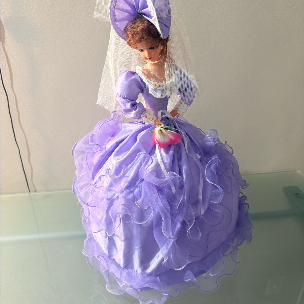 Musical Elegant Purple Doll with Hat